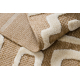 SPARK 0711A alfombra beige / crema - Laberinto, sisal, estructural