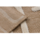 SPARK 0711A alfombra beige / crema - Laberinto, sisal, estructural