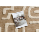 SPARK 0711A alfombra beige / crema - Laberinto, sisal, estructural