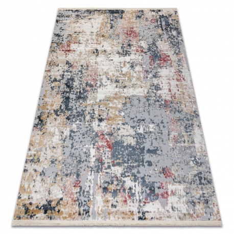 DISTIN 0123A pink / powder / white modern carpet - Abstraction, vintage, fringes