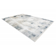 Tapis moderne DISTIN 0144A blanc / crème / beige - Abstraction, vintage, franges