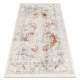 Tapis moderne DISTIN 0100B rose / poudre / blanc - Ornement, vintage, franges