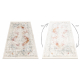 Tapis moderne DISTIN 0100B rose / poudre / blanc - Ornement, vintage, franges