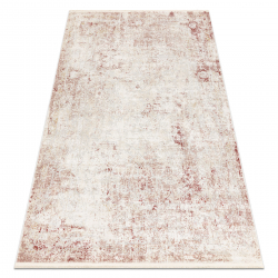 DISTIN 0828A pink / powder / white modern carpet - Abstraction, vintage, fringes