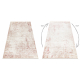 DISTIN 0828A pink / powder / white modern carpet - Abstraction, vintage, fringes