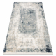 DISTIN 0845A white / navy blue / blue modern carpet - Abstraction, fram, vintage, fringes