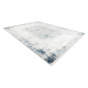 Tapis moderne DISTIN 0845A blanc / bleu marine / bleu - Abstraction, cadre, vintage, franges