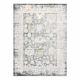 DISTIN 0835A gray / light grey / white modern carpet - Ornament, frame, vintage, fringes