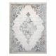 DISTIN 0826A bianco / blu / verde chiaro tappeto moderno - Ornamento, vintage, frange