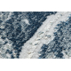 DISTIN 0849A navy blue / blue / white modern carpet - Waves, vintage, fringes