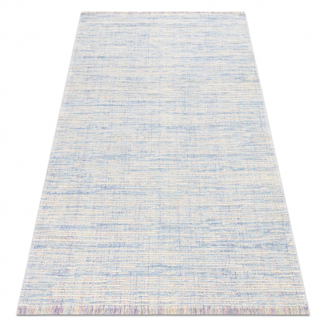 Carpet SAMPLE RAINBOW A0055A Abstraction Sisal blue / cream 