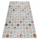 Carpet SAMPLE GARDEN Chenille A0956A Geometric cream / grey / orange