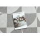 Carpet SAMPLE GARDEN Chenille A0967A Geometric cream / grey