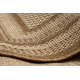 Teppe SAMPLE NATURA B3788A Ramme Sisal beige / brun