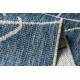 Carpet SAMPLE CASA REVERSIBLE A0028A Abstraction Sisal blue / beige