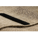 Carpet SAMPLE PALMA A0690A Lines Sisal beige / black