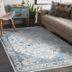 Alfombra SAMPLE FC 8011 Ornamento marco azul / beige