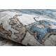 Alfombra SAMPLE FC 8011 Ornamento marco azul / beige