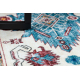 Alfombra SAMPLE FLANELL 240522N Ornamento marco azul / beige