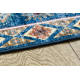 Alfombra SAMPLE FLANELL 240522N Ornamento marco azul / beige