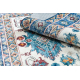 Tappeto SAMPLE FLANELL 240522N Ornamento cadre blu / beige