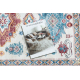 Tappeto SAMPLE FLANELL 240522N Ornamento cadre blu / beige