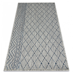 Χαλί SAMPLE ILLUSION Boho Sisal γκρι / μπλε