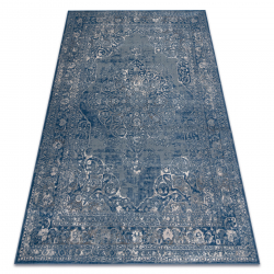 Uldtæppe NAIN Pynt, ramme, vintage 7599/51611 blå / beige 