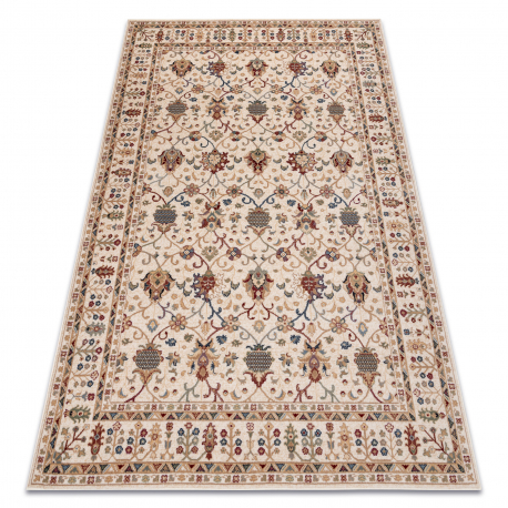 Matto NAIN Ornamentti, kehys, 1028/51053 beige / viininpunainen / sininen