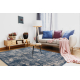 Tapete de lã NAIN Ornamento vintage 7591/51644 azul escuro / bege