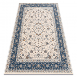 Matta Ull NAIN Ornament, ram, 7179/51613 beige / blå