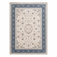 Villamatto NAIN Ornamentti, kehyskuviolla, 7179/51613 beige / sininen