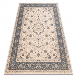 Matta Ull NAIN Ornament, ram, 7179/51643 beige / blå
