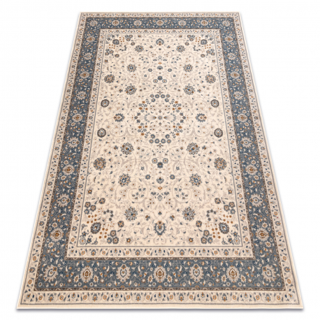 Tapis NAIN Ornement, cadre, 7179/51643 beige / bleu