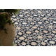 Tapis en laine NAIN Ornement 1183/51033 bleu foncé / beige