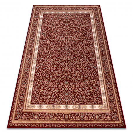 Tapis NAIN Ornement, cadre, 7965/51066 bordeaux / beige