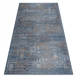 Tapete de lã NAIN Ornamento, vintage 7708/51611 azul / laranja