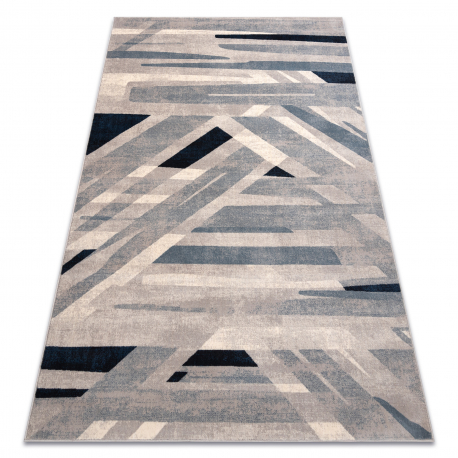 Teppich Wolle NAIN Geometrisch 7706/51655 beige / blau