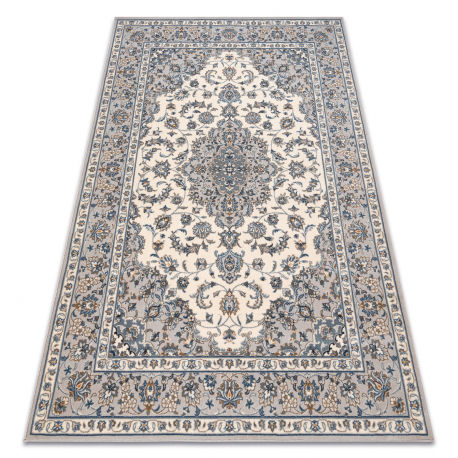 Tapis NAIN Ornement, cadre, 7335/51635 beige / bleu