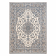 Teppe Ull NAIN Ornament, ramme, 7335/51635 beige / blå