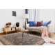 Teppich Wolle NAIN Rosette, Rahmen, 1180/51034 blau / beige