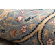 Tapis en laine NAIN Rosette, cadre, 1180/51034 bleu / beige