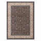 Tapete de lã NAIN Flores, quadro 1181/51011 azul escuro / bege
