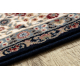 Tapis NAIN Fleurs, cadre 1181/51011 bleu foncé / beige