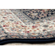Tapis NAIN Fleurs, cadre 1181/51011 bleu foncé / beige
