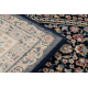 Tapis NAIN Fleurs, cadre 1181/51011 bleu foncé / beige