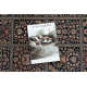 Tapis NAIN Fleurs, cadre 1181/51011 bleu foncé / beige