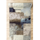 Läufer Antirutsch DIGITAL - SQUARES Geometrisch blau / beige  