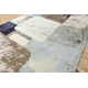 PASSATOIA gommata DIGITAL - SQUARES Geometrico blu / beige