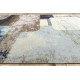 Runner anti-slip DIGITAL - SQUARES Geometric blue / beige